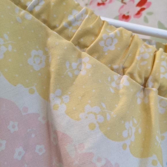 Handmade Vintage Pastel Floral Sheet Circle Skirt - Picture 4 of 5